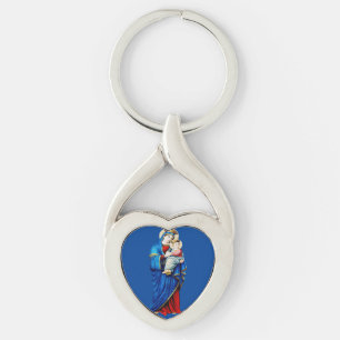 Maagd Maria met baby Jezus Sleutelhanger