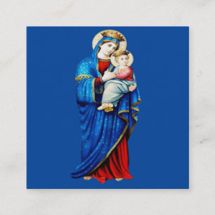Maagd Maria met baby Jezus Vierkante Visitekaartje
