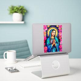 Maagd Maria met Gebedshanden Multi Size Window Sticker