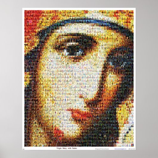 Maagd Maria met heiligen Poster (Voorkant)