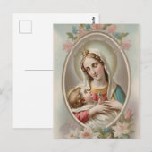  Maagd Maria met Jezus Kind Briefkaart (Voorkant / Achterkant)