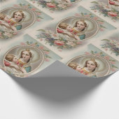 Maagd Maria met Jezus Kind Gift Wrapping Paper Cadeaupapier (Hoek)