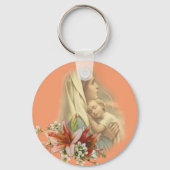 Maagd Maria met Jezus Sleeping Sleutelhanger (Voorkant)