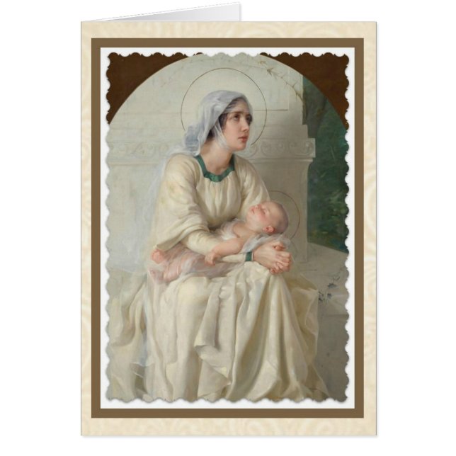 Maagd Maria met kind Jezus die slaapt (Voorkant)