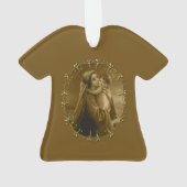 Maagd Maria met Kind Jezus, Gouden Grens Ontwerp Ornament (achterkant)