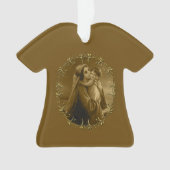 Maagd Maria met Kind Jezus, Gouden Grens Ontwerp Ornament (voorkant)
