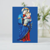 Maagd Maria met kindje Jezus Bedankkaart (Staand voorkant)