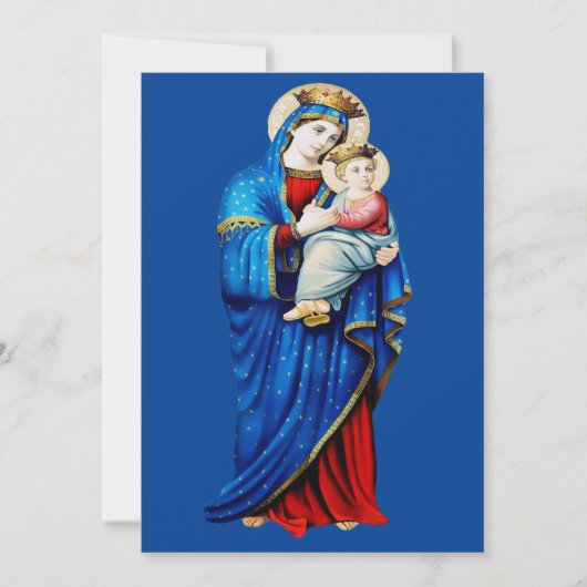 Maagd Maria met kindje Jezus Feestdagenkaart (Voorkant)