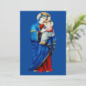 Maagd Maria met kindje Jezus Feestdagenkaart (Staand voorkant)