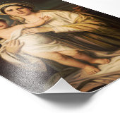 Maagd Maria met kindje Jezus Foto Afdruk (Hoek)