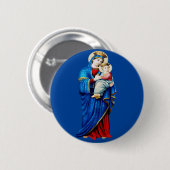Maagd Maria met kindje Jezus Ronde Button 5,7 Cm (Voorkant /achterkant)