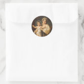 Maagd Maria met kindje Jezus Ronde Sticker (Tas)