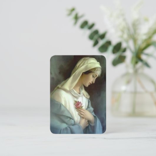 Maagd Maria met Roos gebed tegen het kwaad Plaatskaartje (Staand voorkant)
