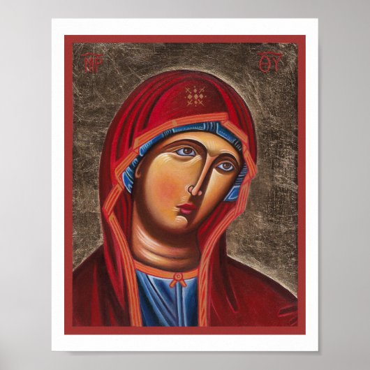 Maagd Maria Moeder Gods Poster (Voorkant)