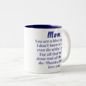 Maagd Maria Moederdag Gebed Tweekleurige Koffiemok (Voorkant rechts)