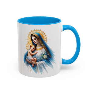 Maagd Maria mokje Madonna kind religieus cadeau Mok