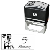 Maagd Maria Monogrammed Zelfinktende Stempel (In situ)