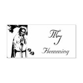 Maagd Maria Monogrammed Zelfinktende Stempel (Design)