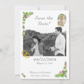 Maagd Maria Nuptial Save the Date Bladwijzer (Voorkant)