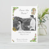 Maagd Maria Nuptial Save the Date Bladwijzer (Staand voorkant)