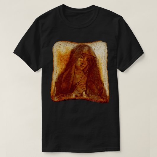 Maagd Maria op toast T-shirt (Design voorkant)