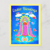 Maagd Maria Pasen Zegeningen Briefkaart (Voorkant)