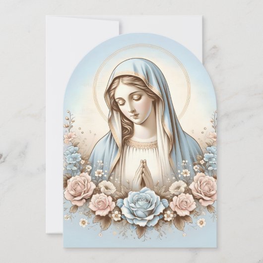 Maagd Maria - Pastelkleuren Kaart (Voorkant)