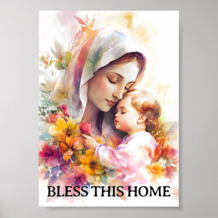 Maagd Maria Poster Religieuze Huis Zegen