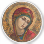 Maagd Maria Religieus Christelijk Vinyl Sticker (Voorkant)