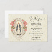Maagd Maria Religieus Dank u Condoleance Bedankkaart (Voorkant / Achterkant)