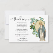 Maagd Maria Religieus Dank u Condoleance Bedankkaart (Voorkant)