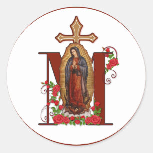 Maagd Maria Religieus Guadalupe Katholiek Ronde Sticker