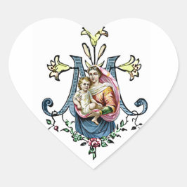Maagd Maria Religieus Jezus  Katholiek Hart Sticker