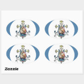 Maagd Maria Religieus Jezus  Katholiek Ovale Sticker (Vel)
