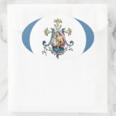 Maagd Maria Religieus Jezus  Katholiek Ovale Sticker (Tas)