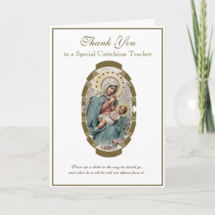 Maagd Maria Religieuze CCD Docent Priester Non Kaart