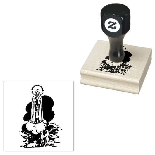 Maagd Maria Religieuze Fatima Kinderen Katholiek Rubberstempel (Gestempeld)