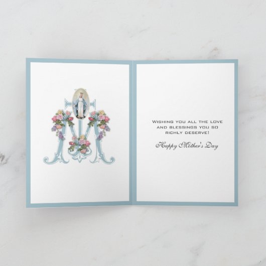  Maagd Maria Religieuze Moederdag Kaart (Binnen)