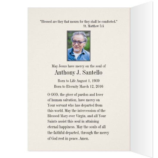 Maagd Maria Religieuze Schimmelcondoleances (Binnen (Links))