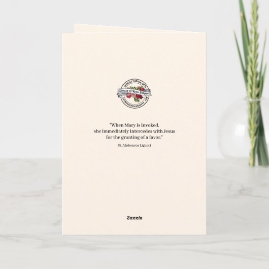 Maagd Maria Rode Rozen Heilig Rozenkrans Gebed Kaart (Achterkant)