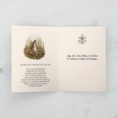 Maagd Maria Rode Rozen Heilige Rozenkrans Gebed Kaart (Binnen)