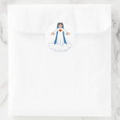 Maagd Maria Ronde Sticker (Tas)