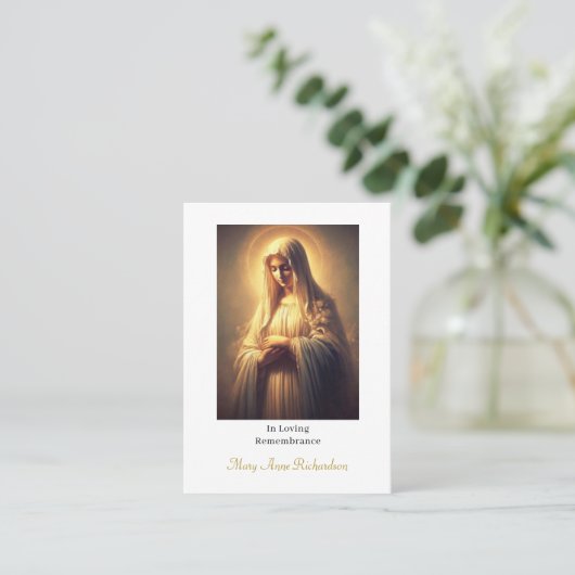 Maagd Maria Rooms-Katholiek Gebed Kaart Plaatskaartje (Staand voorkant)