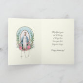 Maagd Maria Rozen Katholieke non Religieus Leven Feestdagen Kaart (Binnen)