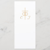 Maagd Maria Sepia Katholieke bruiloft Menu (Achterkant)