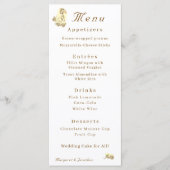 Maagd Maria Sepia Katholieke bruiloft Menu (Voorkant)