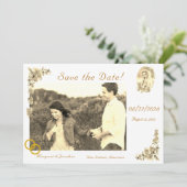 Maagd Maria Sepia Katholieke bruiloft Save the Dat Save The Date (Staand voorkant)