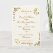 Maagd Maria Sepia Katholieke Trouwprogramma Programma (Voorkant)