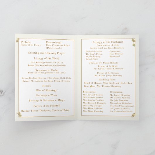 Maagd Maria Sepia Katholieke Trouwprogramma Programma (Binnen)