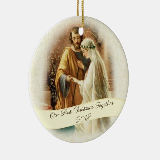 Maagd Maria St. Joseph-Passen getrouwd zonder bloz Keramisch Ornament (Rechts)